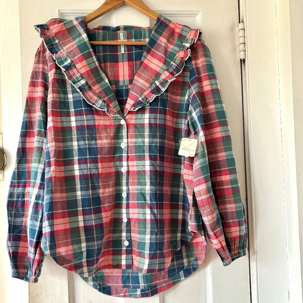 Free People Molly Ruffle Top NWT